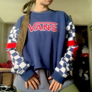 Vans crop top long sleeve sweatshirt